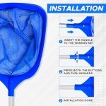 EcoNour Skimmer Net with Pole for Easy Pool Cleaning