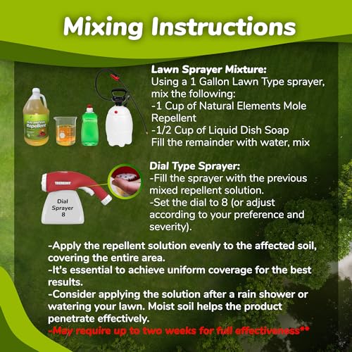Natural Mole and Vole Repellent - 128 oz