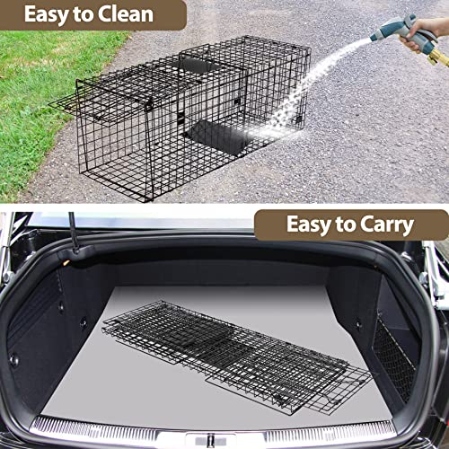 Large Collapsible Live Animal Trap for Easy Catching