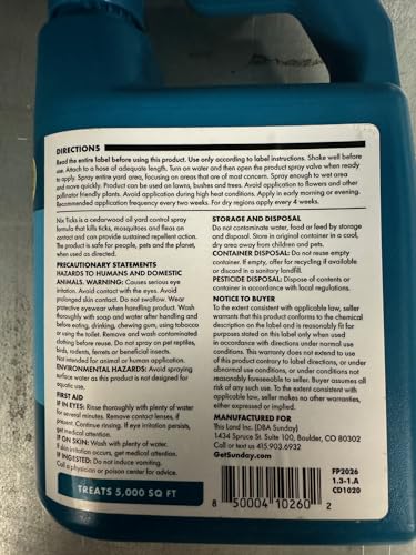 Cedar Oil Tick Control Spray - 32 Fl Oz