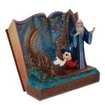Enesco Disney Traditions by Jim Shore Fantasia Sorcerer Mickey Story Book Figurine, 6.75 Inch, Multicolor