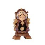 Enesco Disney Traditions Collection by Jim Shore Beauty and The Beast Cogsworth The Clock Miniature Figurine - Resin Hand Crafted Painted Collectible Disney Mini Figurines Home Decor Statue, 4.2 Inch