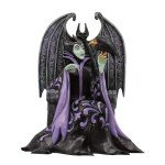 Enesco Disney Traditions Collection by Jim Shore Sleeping Beauty Maleficent Sitting on Throne Figurine- Resin Hand Painted Crafted Disney Halloween Collectible Figurines Home Decor Statue, 4 Inch