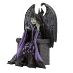 Enesco Disney Traditions Collection by Jim Shore Sleeping Beauty Maleficent Sitting on Throne Figurine- Resin Hand Painted Crafted Disney Halloween Collectible Figurines Home Decor Statue, 4 Inch