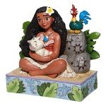 Enesco Disney Traditions by Jim Shore Moana with Pua and HEI HEI Figurine, 5.25 Inch, Multicolor