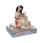 Enesco Disney Traditions by Jim Shore White Woodland Mulan Sitting Figurine, 5.5 Inch, Multicolor