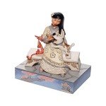 Enesco Disney Traditions by Jim Shore White Woodland Mulan Sitting Figurine, 5.5 Inch, Multicolor