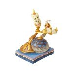 Enesco Disney Traditions by Jim Shore Beauty and The Beast Lumiere and Plumette Figurine, 5.75 Inch, Multicolor