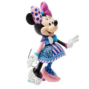 Enesco Disney Britto Minnie Mouse Posing in Dress Figurine, 8.875 Inch, Multicolor