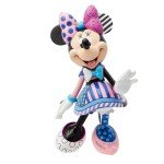 Enesco Disney Britto Minnie Mouse Posing in Dress Figurine, 8.875 Inch, Multicolor