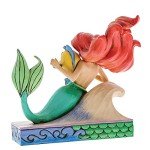 Disney Traditions by Jim Shore “The Little Mermaid” Ariel with Flounder Stone Resin Figurine, 5.25”