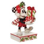 Enesco Jim Shore Disney Traditions Mickey Mouse Holding Stacked Presents Figurine, 4.5 Inch, Multicolor