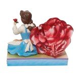 Enesco Jim Shore Disney Traditions Belle Clear Rose Figurine 6 Inch Multicolor