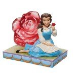 Enesco Jim Shore Disney Traditions Belle Clear Rose Figurine 6 Inch Multicolor
