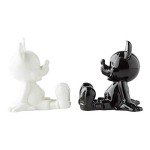Enesco Disney Ceramics Mickey Mouse Sitting Salt and Pepper Shakers, 3.5 Inch, Black and White