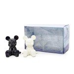 Enesco Disney Ceramics Mickey Mouse Sitting Salt and Pepper Shakers, 3.5 Inch, Black and White