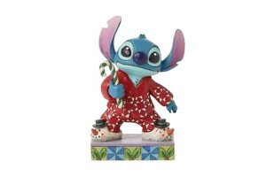 Enesco Disney Traditions Collection by Jim Shore Lilo and Stitch Christmas Pajamas Figurine- Stone Resin Hand Painted Crafted Collectible Stitch Christmas Disney Figurines Home Decor Statue, 4.62 Inch