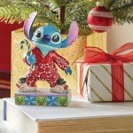 Enesco Disney Traditions Collection by Jim Shore Lilo and Stitch Christmas Pajamas Figurine- Stone Resin Hand Painted Crafted Collectible Stitch Christmas Disney Figurines Home Decor Statue, 4.62 Inch