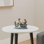 Enesco Disney Traditions by Jim Shore The Little Mermaid Ariel and Prince Eric in Rowboat Figurine, 6.126 Inch, Multicolor