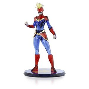 Swarovski Marvel Captain Marvel Figurine, Multicolored Crystals with Lacquered Metal Accents, Part of the Swarovski Marvel Collection