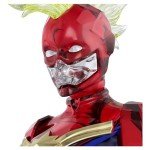 Swarovski Marvel Captain Marvel Figurine, Multicolored Crystals with Lacquered Metal Accents, Part of the Swarovski Marvel Collection