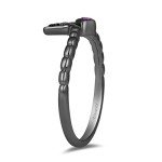 Maleficent Amethyst & Black Diamond Accent Ring