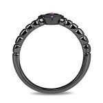 Maleficent Amethyst & Black Diamond Accent Ring