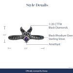 Maleficent Amethyst & Black Diamond Accent Ring