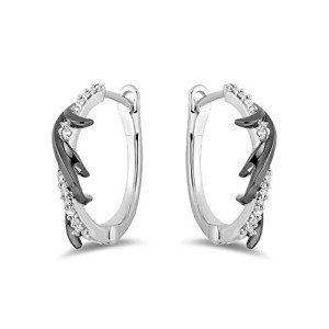 Maleficent Diamond Earrings in Sterling Silver