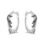 Maleficent Diamond Earrings in Sterling Silver