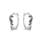 Maleficent Diamond Earrings in Sterling Silver