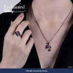 Ursula Amethyst and Black Diamond Figurine Ring