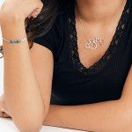 Mickey and Minnie Sterling Silver Interlocking Necklace