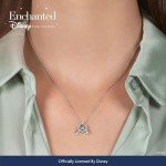 Cinderella Carriage Pendant Necklace with Diamond Topaz