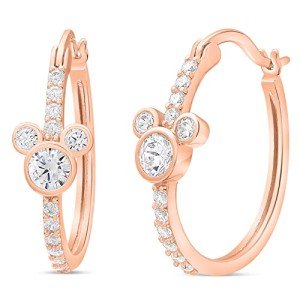 Mickey Mouse Zirconia Hoop Earrings for Collectors