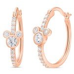 Mickey Mouse Zirconia Hoop Earrings for Collectors