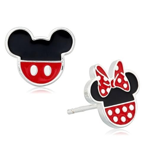 Disney Mickey and Minnie Mouse Enamel Earrings