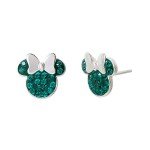 Disney Minnie Mouse Birthstone Crystal Stud Earrings