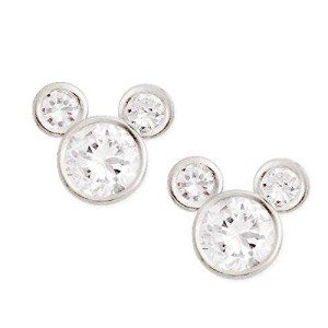 Sterling Silver Mickey Mouse Stud Earrings