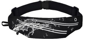 Waterproof Running Belt with 2 Pockets for Travel