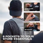 SWIFTVEST Running Phone Holder Vest with 500ml/17oz Running Water Bottle | Waterproof Pouch | Reflective Hydration Vest | Adjustable | Lightweight | 6 Pockets for Running Accessories - Men & Women