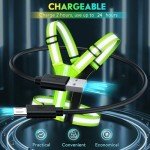 Simket Led Light Up Running Vest Reflective Vest for Walking at Night, High Visibility Night Running Gear Rechargeable Adjustable Running Lights for Runners Walkers Men Women