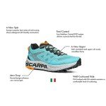 SCARPA Men's Spin Planet Trail Shoes for Hiking and Trail Running - Azure/Black - 8-8.5 Women/7-7.5 Men