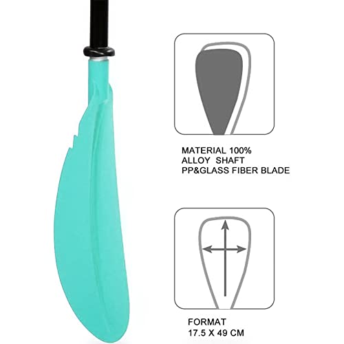 Adjustable Aluminum Kayak Paddle - Mint Green