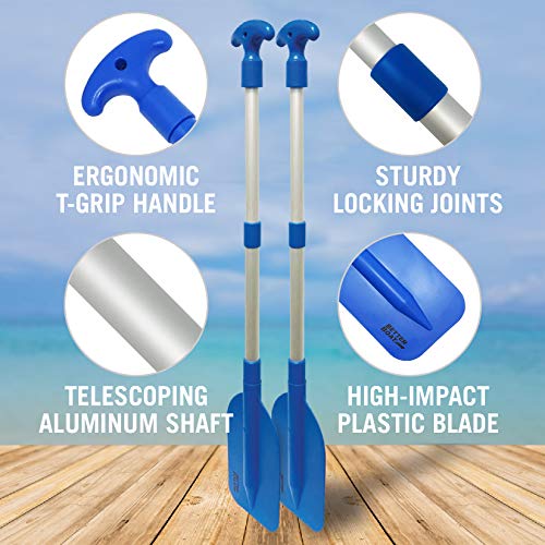 Telescoping Plastic Kayak Paddles - 2 Pack