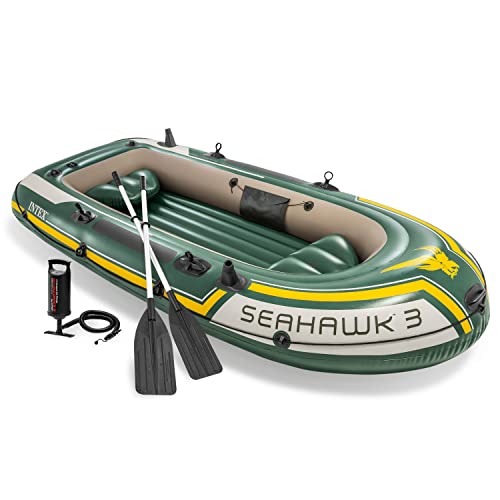 3-Person Inflatable Rafting Boat Set with Aluminum Oars