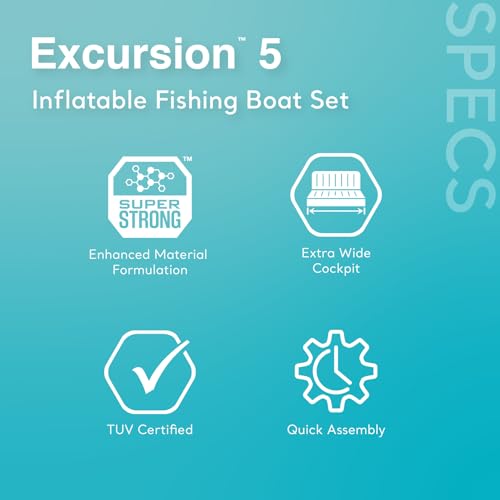 INTEX Excursion 5 Inflatable Boat Set: Deluxe Package