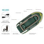 3-Person Inflatable Rafting Boat Set with Aluminum Oars