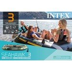 3-Person Inflatable Rafting Boat Set with Aluminum Oars