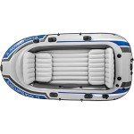 Intex Excursion 4 Person Inflatable Raft with 2 Oars